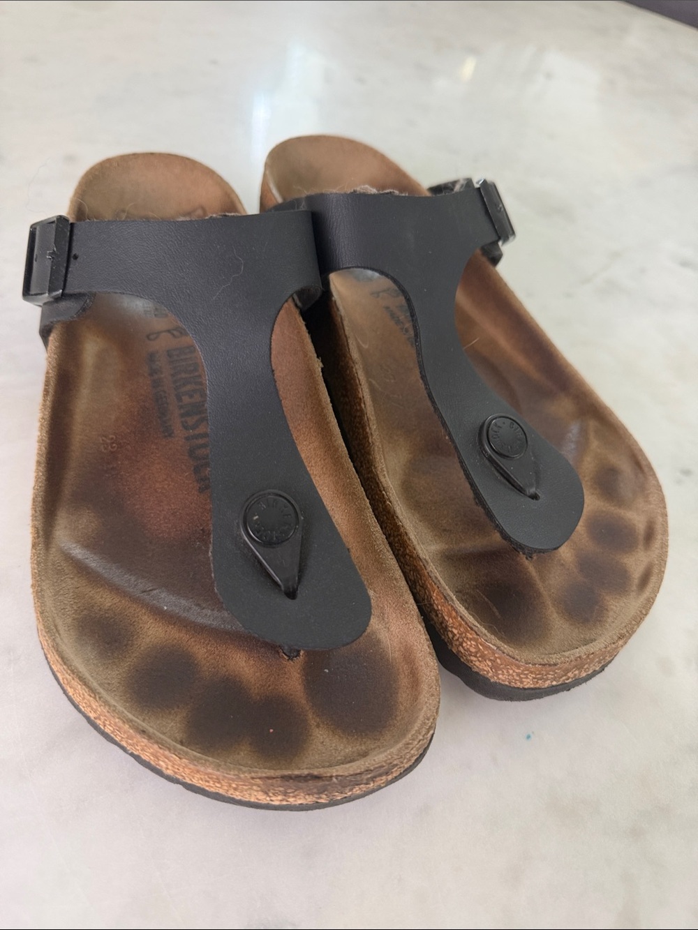 Birkenstock Black Toe-Post Sandals Size 6.5/7 (EU 37)